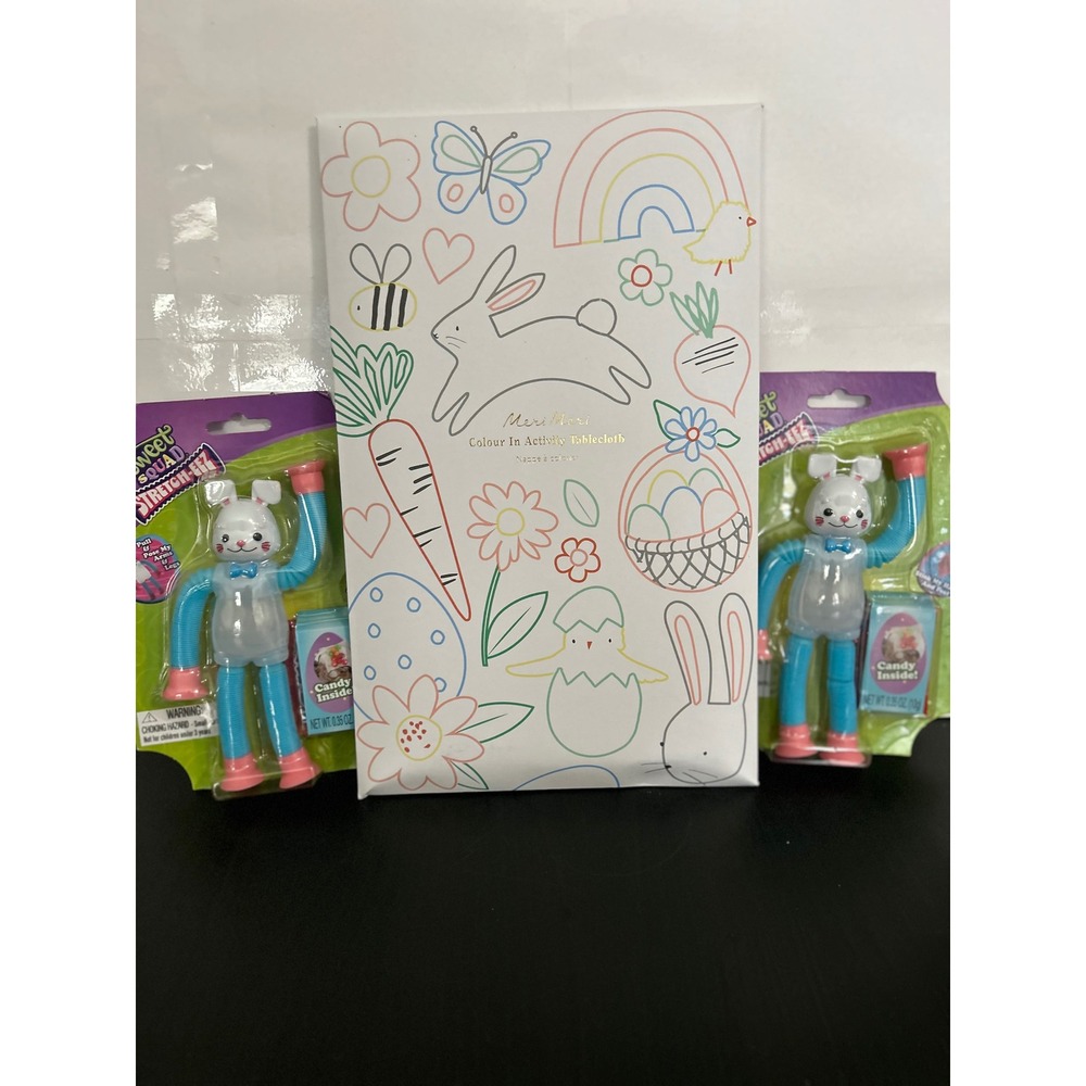 Easter Activity Set Meri Meri Color Tablecloth Sweet Squad Stretch-Eez Bunny x 2
